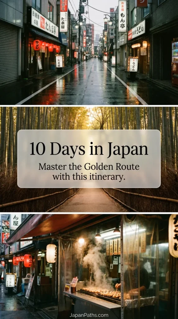 Breathtaking view of a traditional red pagoda with Mount Fuji in the background during cherry blossom season. This image inspires wanderlust for a 10 Days in Japan itinerary, showcasing the contrast between ancient Japanese culture in Kyoto and the scenic beauty near Tokyo.